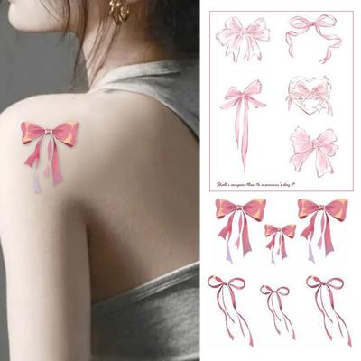 Girl Colorful Butterfly Tattoo Sticker Waterproof Niche Sticker Tattoo Long Tattoo Natural Last C5B0