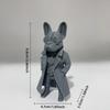 Bulldog Gentleman Statue Ornament, French Bulldog Gentleman Detective Sculpture, Cool Windbreaker Sunglasses Shaped Handicrafts