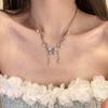 Light Luxury Butterfly Fringed Necklace Female Niche Super Fairy Temperament Simple Collarbone Chain Trendy Versatile High-end Neck Chain