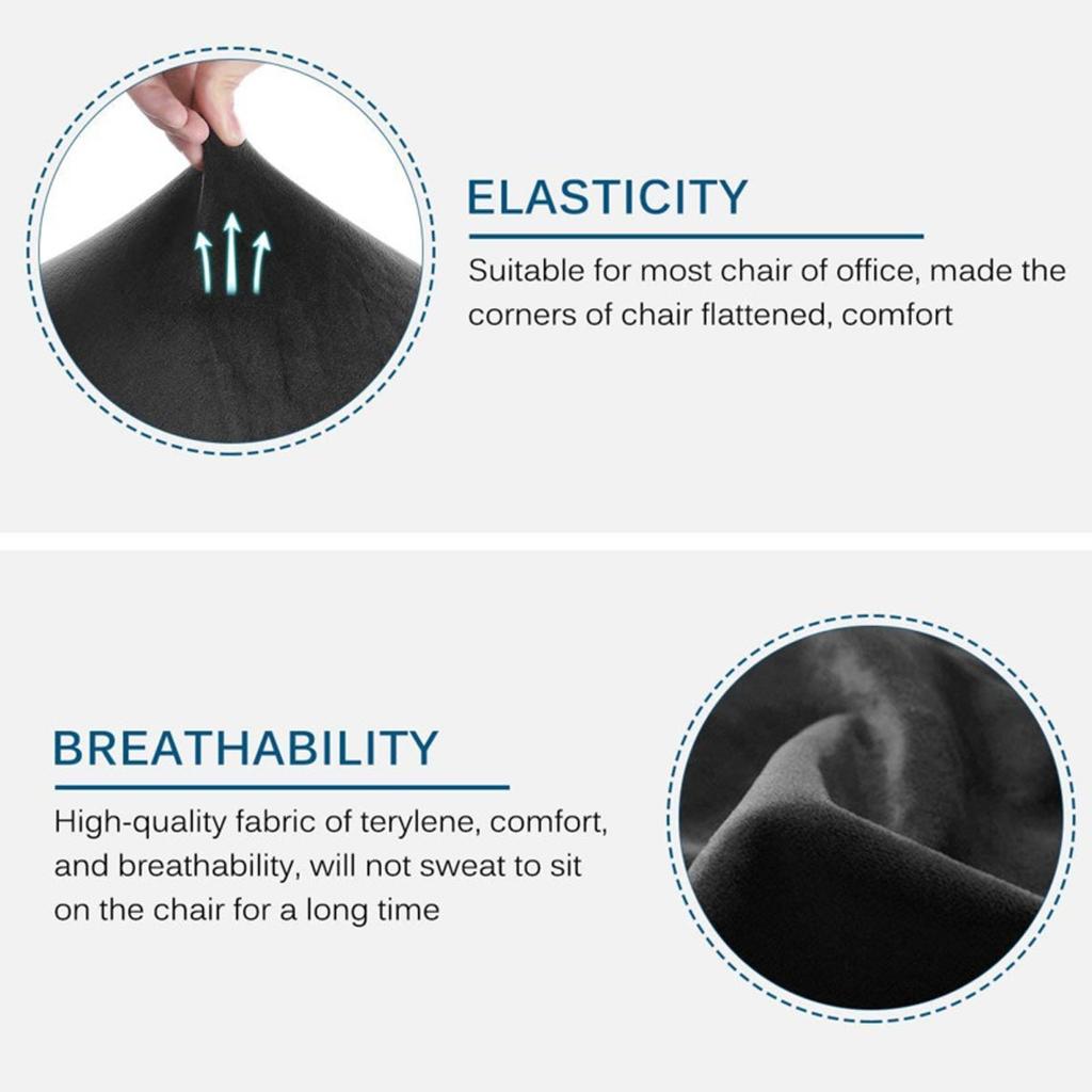 Velvet Stretch Office Chair Covers Computer Chair Slipcover Removable Washable Rotating Desk Rotating Boss Chair Slipcovers