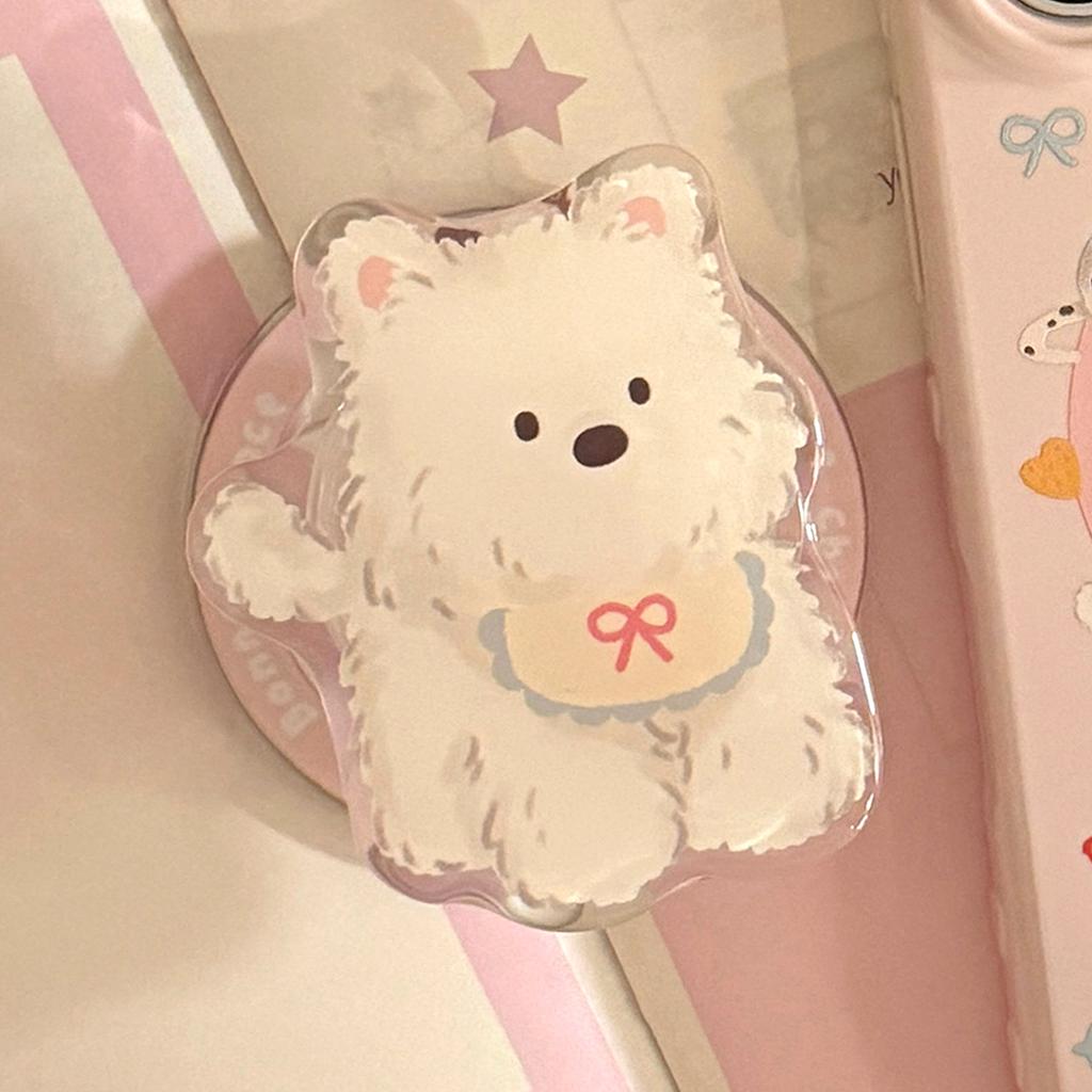 Korean Cartoon Puppy Is Suitable for Apple 17promax Mobile Phone Case Iphone16 Magnetic Suction Bracket 15 Anti-drop 13