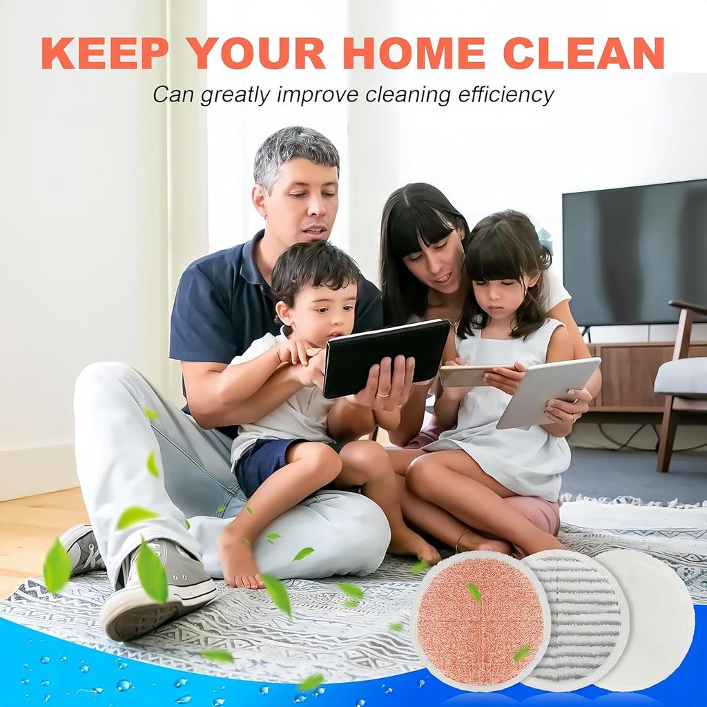 Mop Pads Replacement for Bissell Spinwave/Spin Wave/Crosswave,Expert/Pet/Cordless Hard Floor 20399 23157 2039A 2124A 20393 2039T 2039W 20391 2307