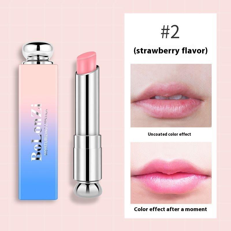 

Градиентная помада Увлажняющий бальзам для губ со вкусом клубники и лимона Бальзам для губ Женская увлажняющая помада 02#