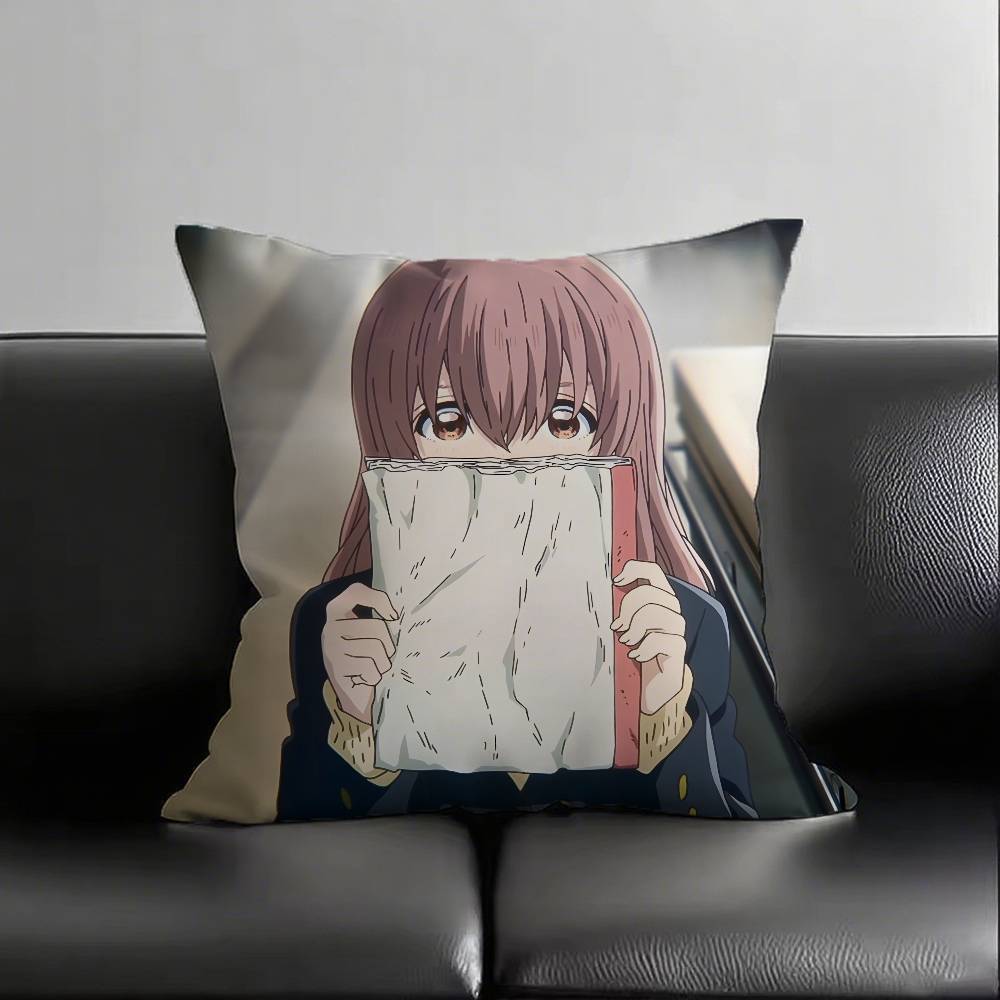1 Stück Anime A Silent Voice Kissenbezug Mode Quadratischer Kissenbezug Schlafzimmer Sofa Zimmer Innendekoration Freizeit