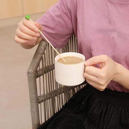 100 Pieces Disposable Wooden Coffee Stirrers Pink Heart Wooden Coffee Stir Sticks Wooden Stirrers Wooden Drink Stirrer Sticks for Coffee Cocktail