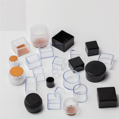 Legs Dining-Table Chair PC Transparent Thickened Mats for Table and Chair Non-Slip Wear-Resistant Porcelain Floor Scratch Foot Cover Foot Cover Stool