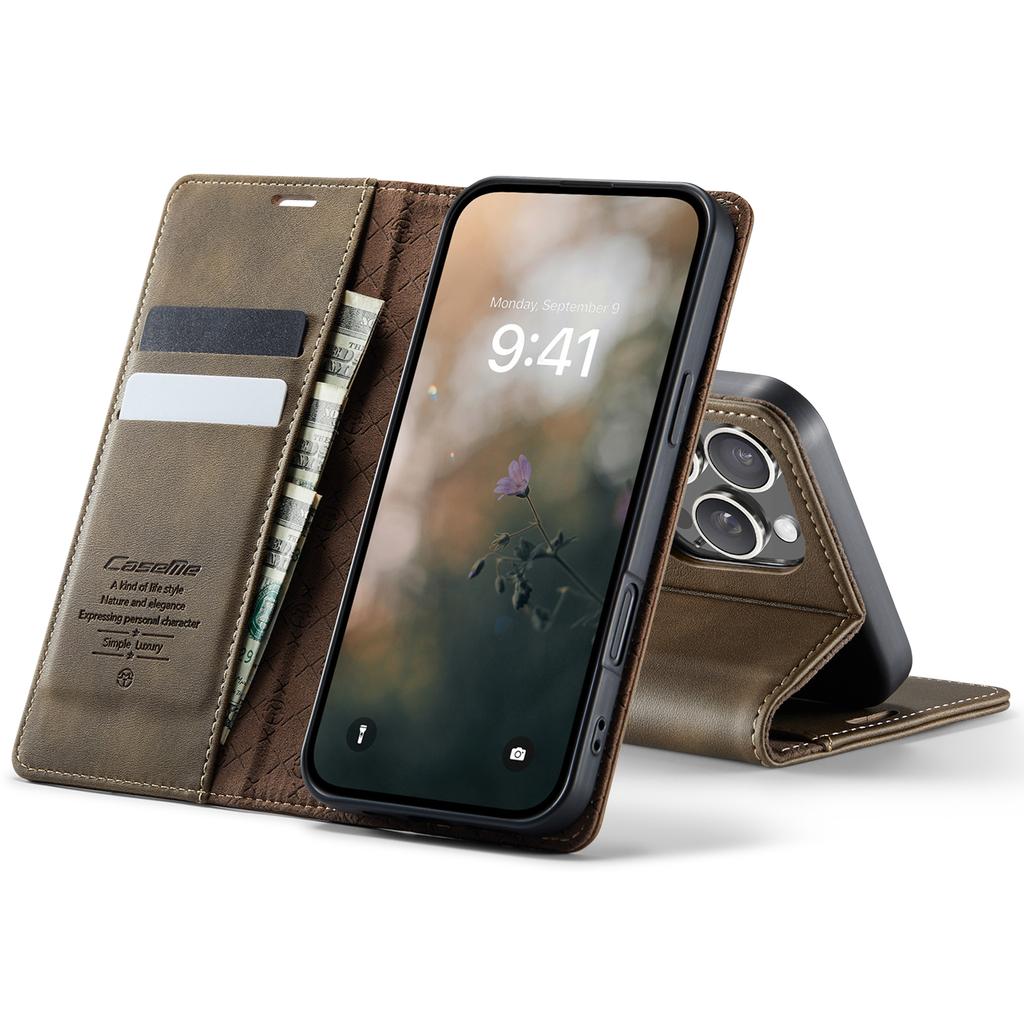 Strong Magnetic Cards Solt Wallet Leather Case For iPhone 16 Pro Max 16e 15 Plus 14 13 12 11 SE 2026 Flip Business Stand Cover