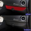 Red Carbon Fiber Interior Glove Box Panel Cover Trim Sticker For 12-15 Fiat 500