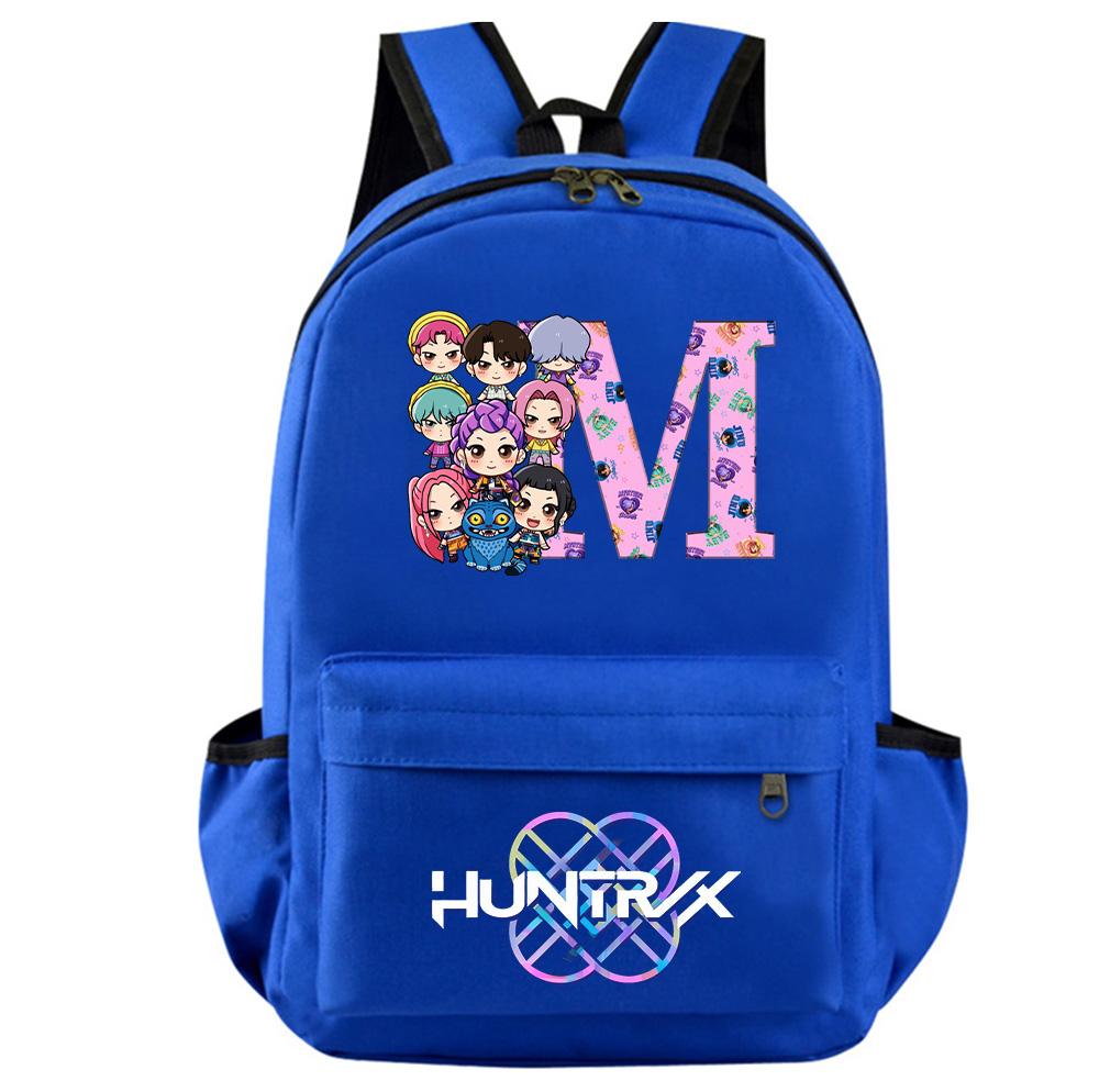 Mochila Estampada Caçadores de Demônios Kpop com 26 Letras Inglesas para Adolescente Estudante Menina Menino Mochila Escolar Bolsa de Livros Mulheres Grande Capacidade Bolsa de Viagem Presente para Criança Rucksak