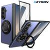 KEYSION 360°Rotating Magnetic Ring Stand Case for MagSafe for Samsung Galaxy Z Fold 7 5G Hinge Phone Cover with Screen Protector