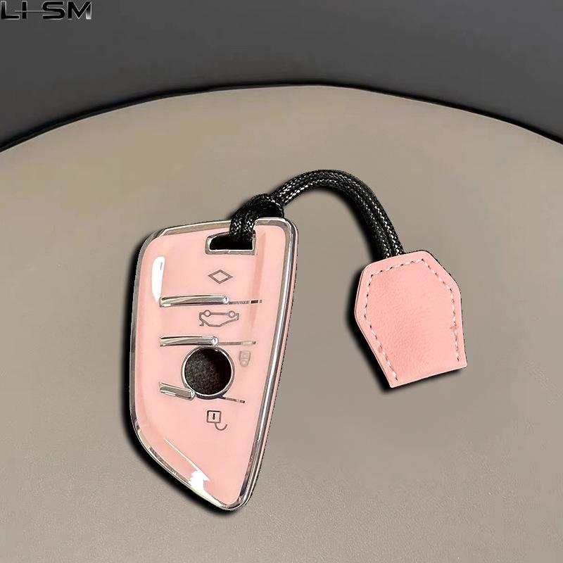 For Bmw I7 X7 G07 Lci Ix I20 X1 X3 X5 U11 5 7 Series G70 G09 Xm U06 G81 M3 Fashion Tpu Car Key Case Cover Protected Keychain Fob