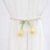 Magnetic Curtain Tiebacks, with Pearl And Tulip Buds Decor, Easy Fixing No Drilling Curtain Ties for Home Bedroom Living Room