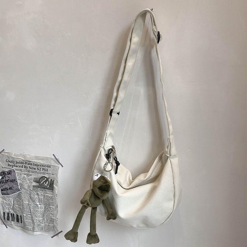 Canvas Crossbody Bag Large Capacity Hip-Hop Street Style For Both Men And Women