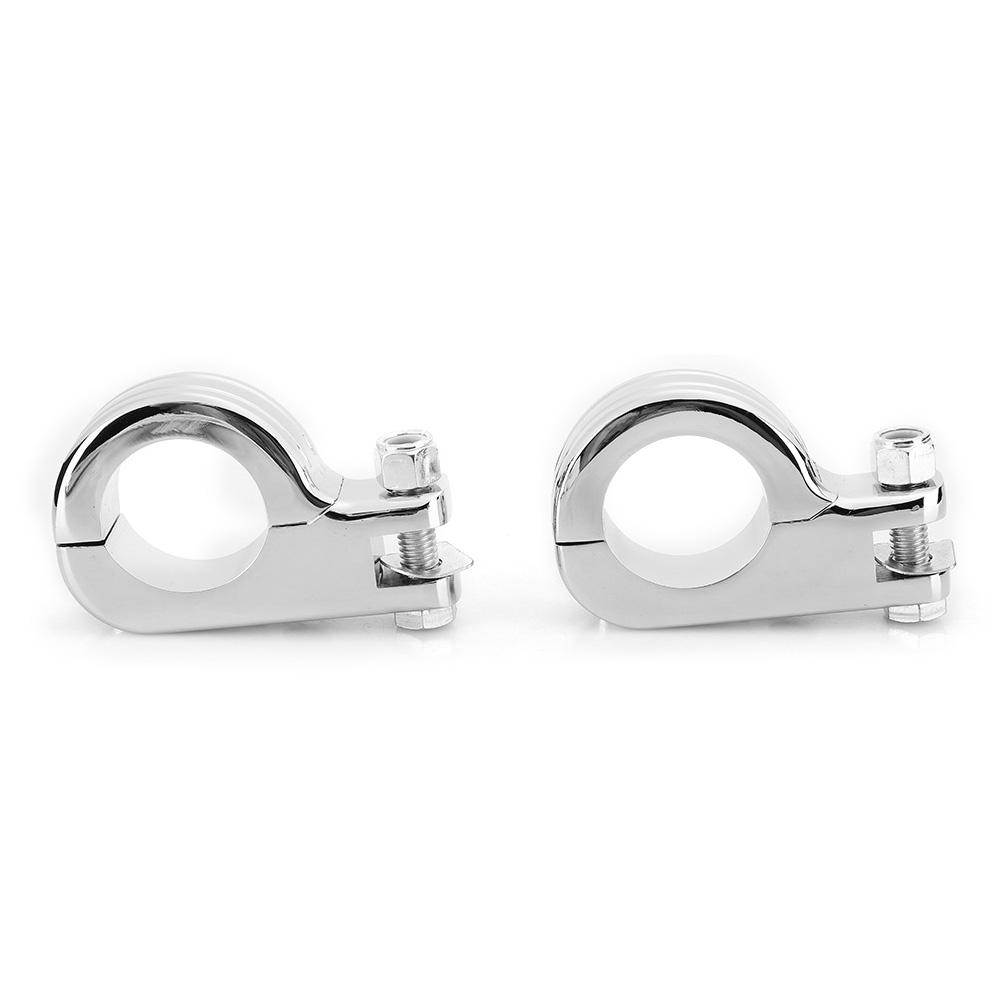 38mm 1.5in Universal Foot Rest Footpeg Mounting P Clamp Motorcycle Accessory Fit for Honda(Electroplate )
