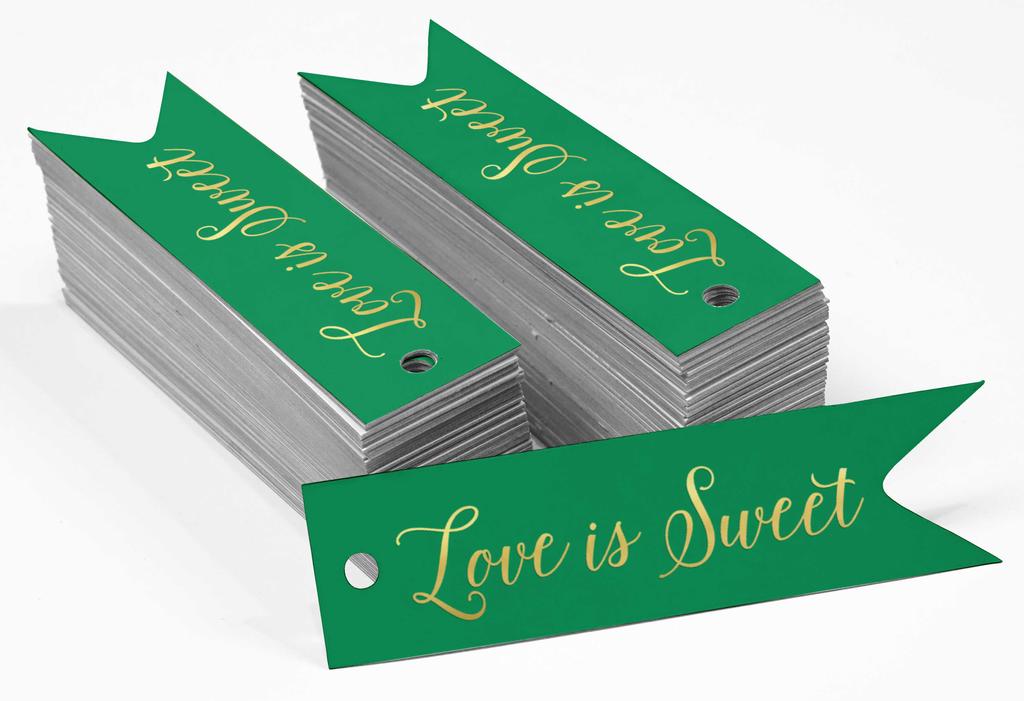 Inkdotpot Gold Foil Paper Hang Tags Love Is Sweet Wedding Favor Tags 100