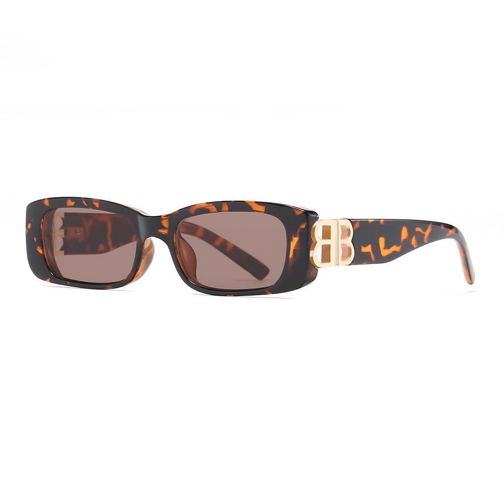 Trendy Internet celebrities European and American small frame double B street shot ins simple retro sunglasses sports street shot premium sunglasses