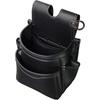 Fujiya (Fujiya) waist bag 2-tier black gold LIGHT PU LEATHER SERIES AB-22BG