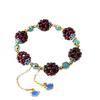 Chinese-style Natural Garnet Simple Women's Garnet Bracelet Paired with Amazonite and Cloisonné Accessories
