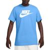 Nike Logo Print Crew Neck Short Sleeve T-Shirt Men Tops Blue AR5005-412