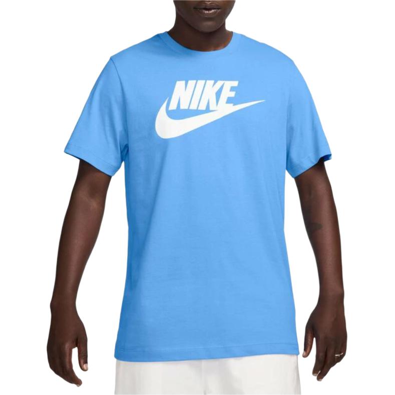 Nike Logo Print Crew Neck Short Sleeve T-Shirt Men Tops Blue AR5005-412
