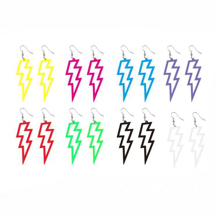 Geometric Acrylic Lightning Bolt Earrings: Bold, Fashionable Statement Jewelry for Women