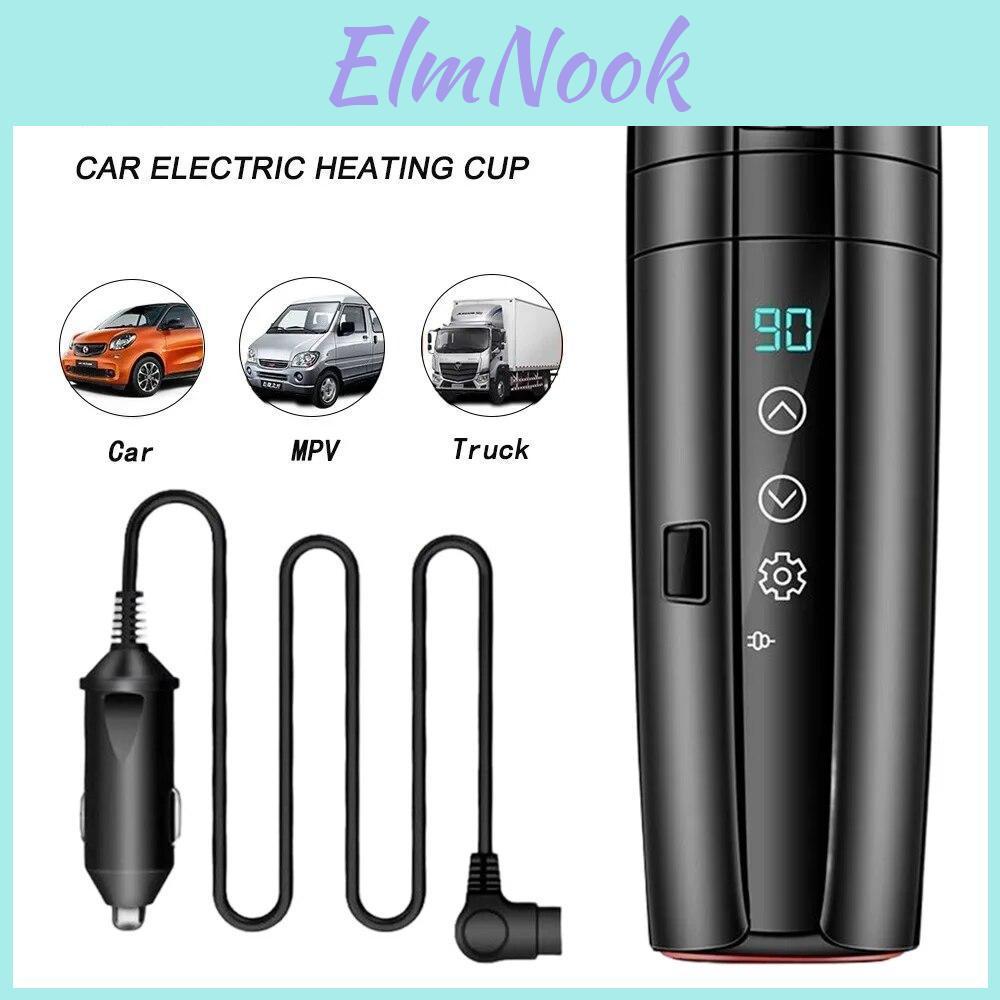 Heating 24v 12v Car Cup 400ml Smart Temperature Display Thermos Cup Stainless Steel Thermos Portable Electric Kettle Coffee Cups