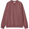 Carhartt WIP SS24 Chase Sweat Solid Color Crewneck Embroidered Logo Long Sleeve Sweatshirt Unisex Sweatshirt Gray Purple I033660-2BB-XX