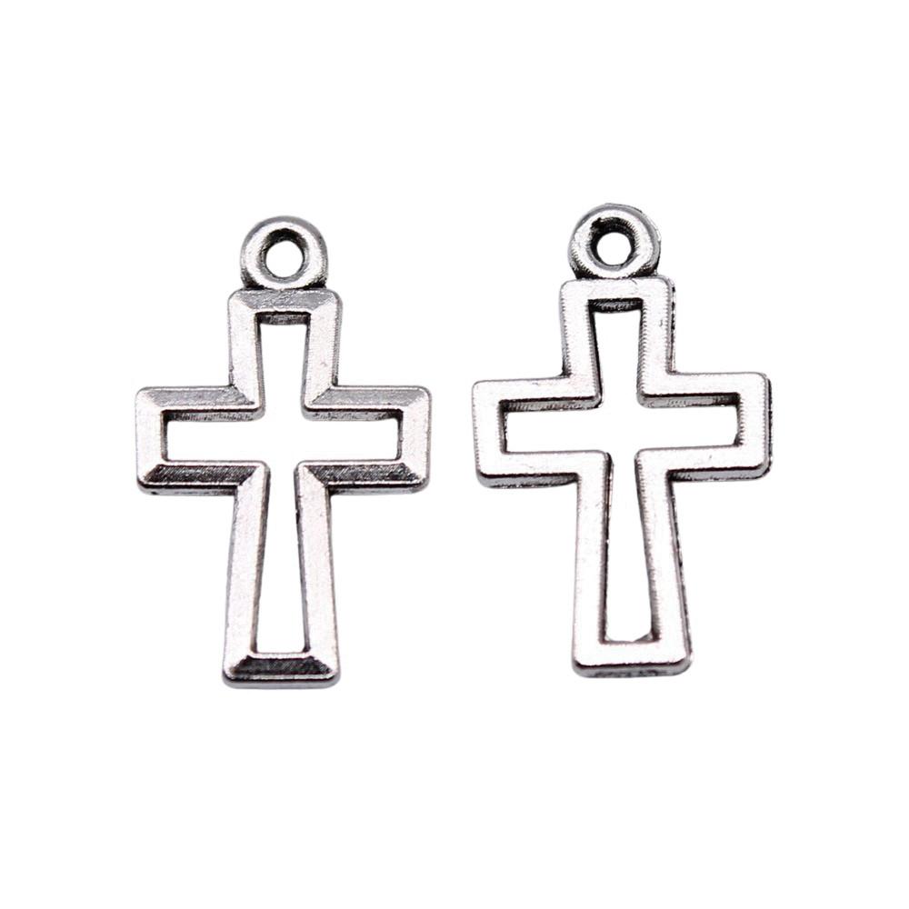 Vintage Cross Charms Multi Color Alloy Pendants For Religious Christian Jewelry