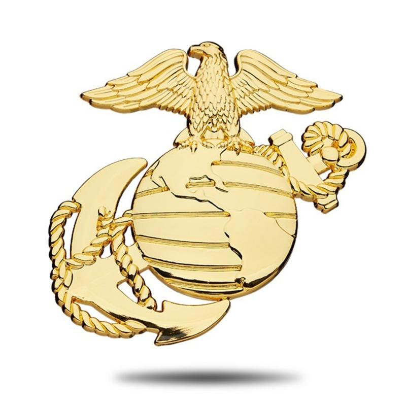 Weather Resistant Car Decal Celebrating US Marine Corps 250th Anniversary Featuring 3D Shape & Enamel Coloring for Auto