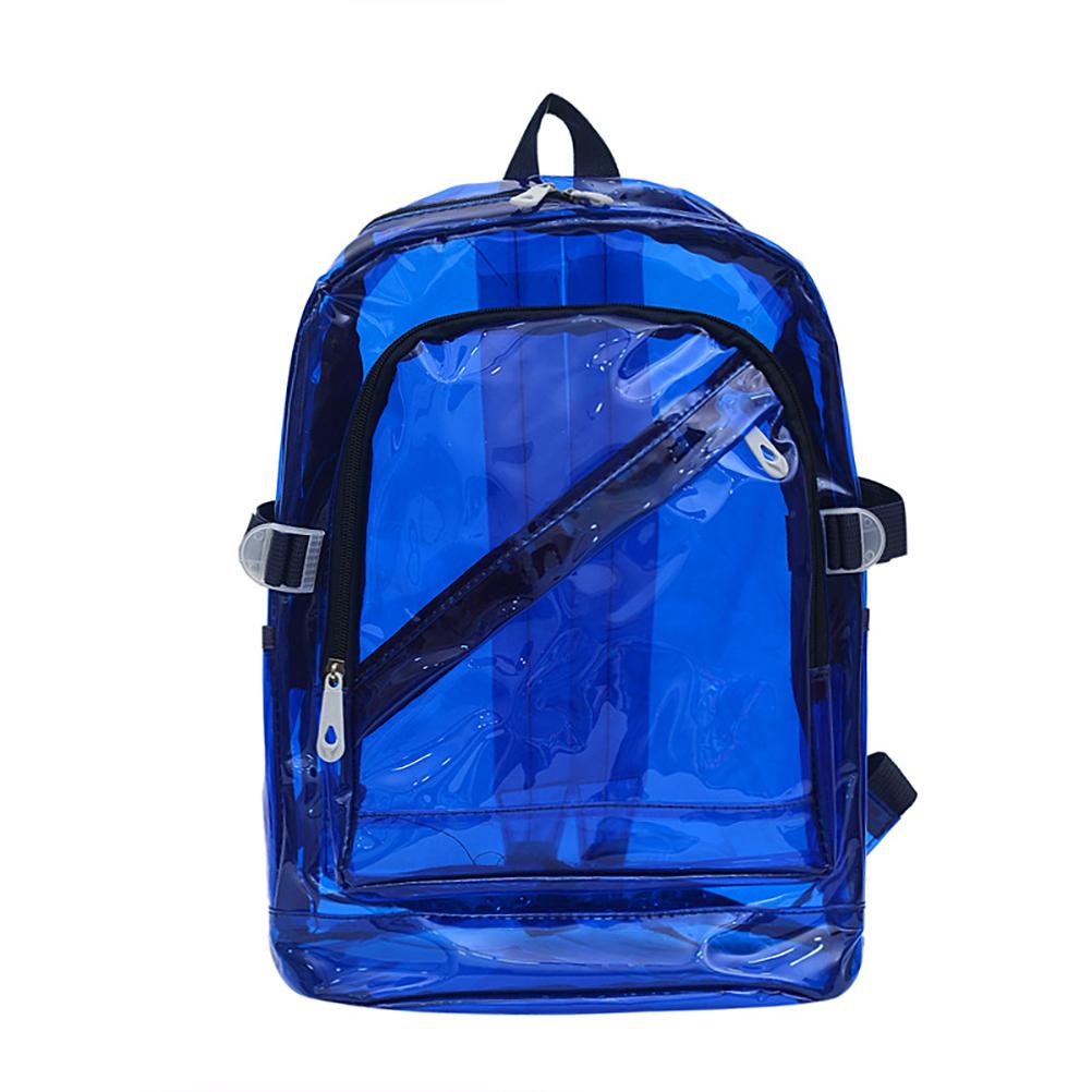 Women s Transparent Backpack Large Capacity Bright Color Bag Waterproof Beach Backpack