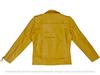 Handmade Men's Jacket Yellow Leather Genuine Lambskin Stylish Motorcycle Soft Fit