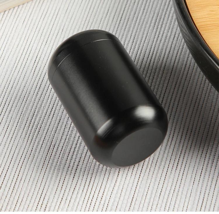 

1Pcs Metal Capsule Travel Portable Tea Seal with Cover Coffee Bean Candy Cookie Collection Storage Tank Kitchen Storage чорний