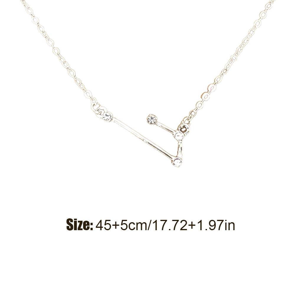 Ins Twelve Chic Friendship Necklace Sign Chain Jewelry Creative Charm Pendant DIY Rhinestone Zodiac for Lover Festival Gifts
