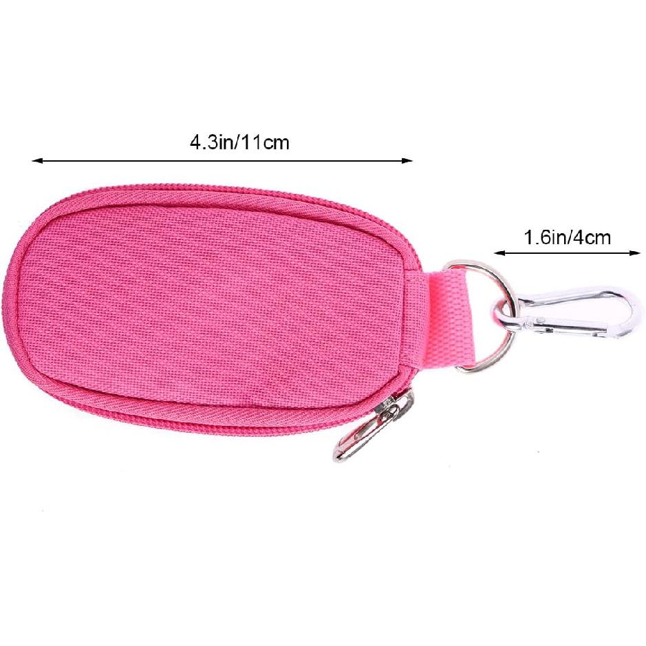 MAGICLULU 2pcs Portable Essential Oil Keychain Holder, Travel Bag with 10 Slots for 2ml Bottles, Lightweight Cloth Case with Sturdy Zippers and
