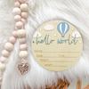 Wooden Baby Birth Announcement Plaque With Customizable Name And Date For Nursery Decoration