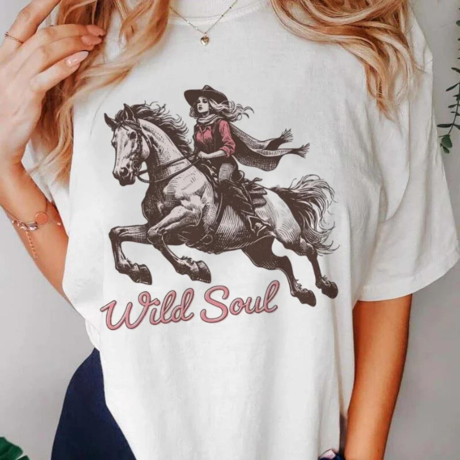 Women s Western T-Shirt Women s Retro Cute T-Shirt Cartoon Clothing Short Sleeve Casual Summer Fashion Pattern Round Neck T-Shir S