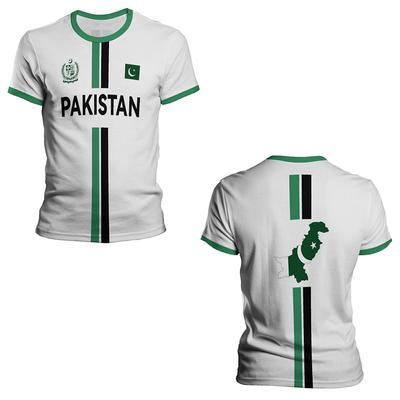 2025 Verão Novo Camisa do Paquistão Camisetas Esportivas Masculinas Bandeira Paquistanesa Tops Street Oversized Unissex Casual Camisetas Gráficas
