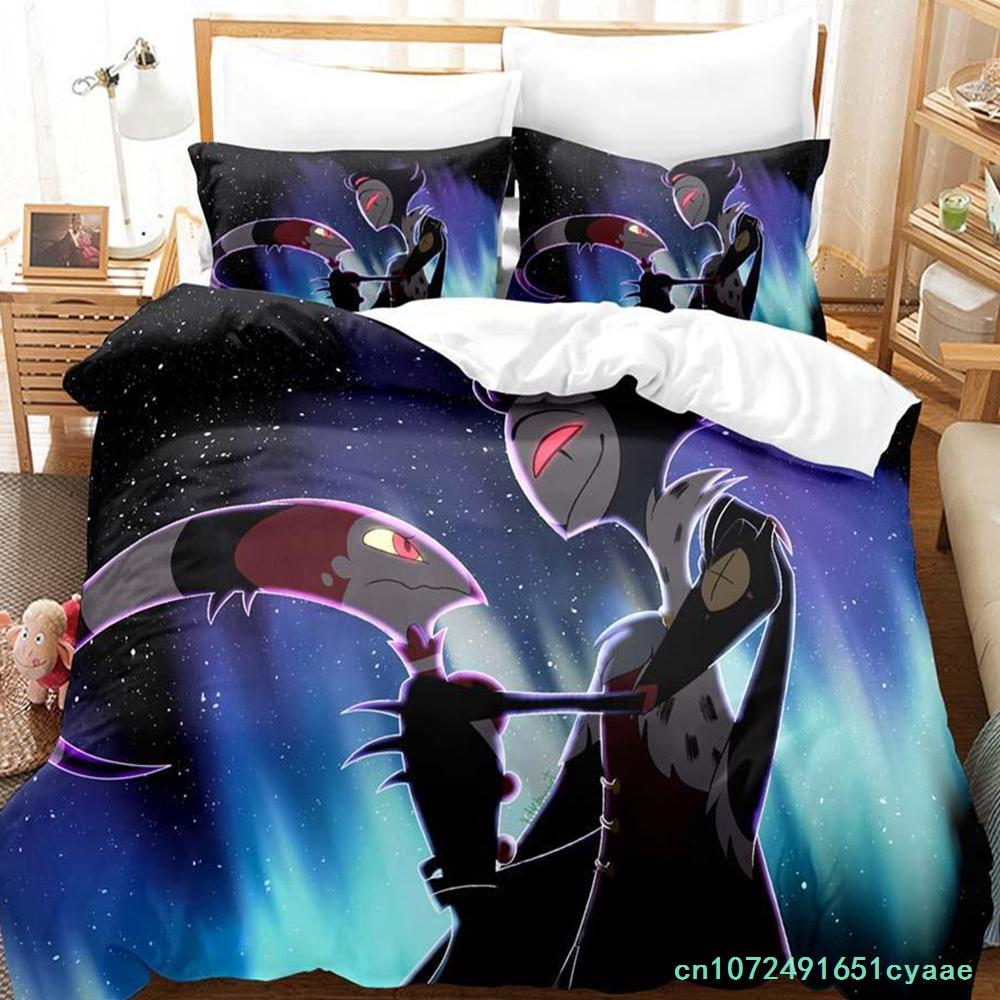 Blitzo Boss Bettwäscheset Einzelbett Zweibettbett Vollbett Queen Size King Size Bettwäscheset Erwachsenes Kinderzimmer Bettbezug-Sets Anime Bettwäsche-Set Bett