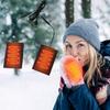 1 Paar elektrische USB-Heizhandschuhe Kohlefaser Kleidung Beheizte Handschuhunterlage für Outdoor Winter Camping Wandern Ski Radfahren