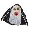 Evocation of the Soul2Black Nun Headgear Halloween Makeup Mask Prank Ghost Face Scary Latex Headgear