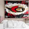1PC Ottawa Hockey Team Tapestry Accessories Playroom Tapestry, for Bedroom,Livingroom, dormitory Room Wall Decor Fan Birthday Gifts