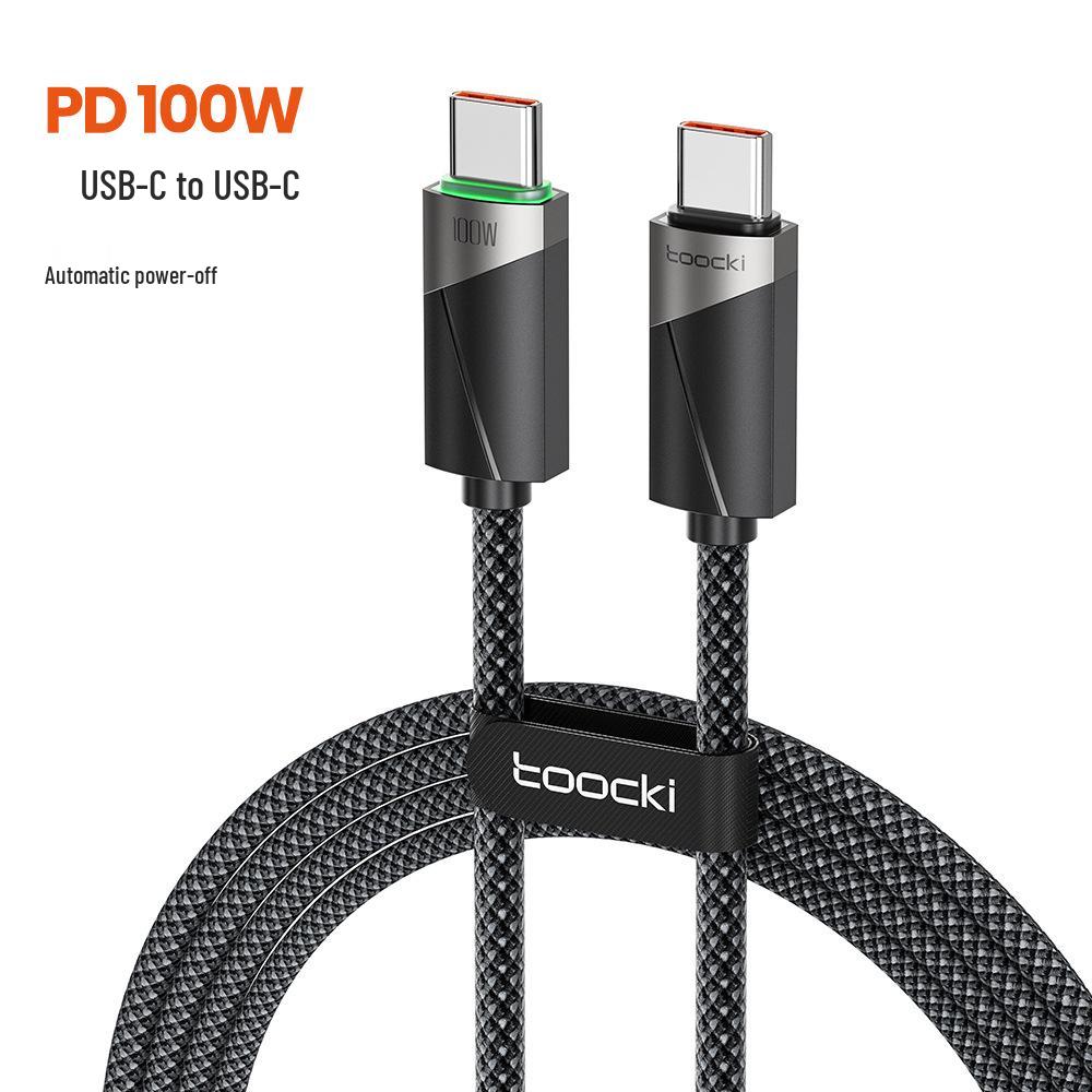 Toocki 100W PD Dual USB-C Fast Charging Cable for Huawei & Apple 15/16.