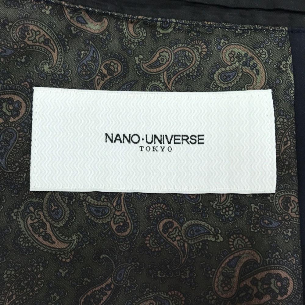 nano universe Notched Jacket L Navy Reverse Paisley Men's Used