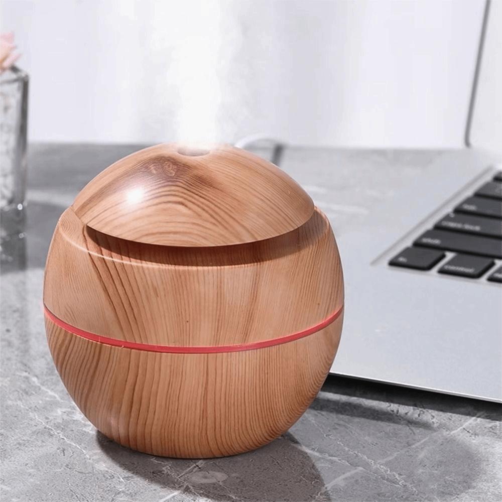 Wood Grain Essential Oil Diffuser Ultrasonic Mini Mist Maker Mist Air Purifier  Bedroom Use