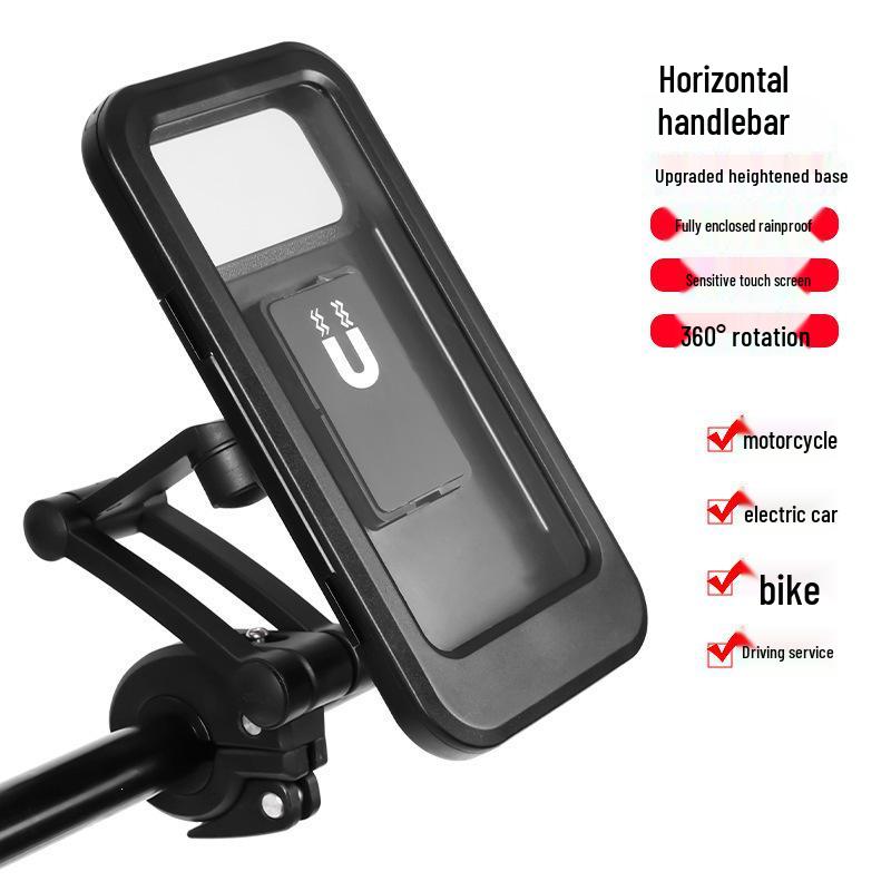 

Waterproof Motorcycle Phone Holder: Outdoor, Rainproof, and Cross-Border Navigation Support for Electric Bikes and Takeaway Riders.