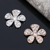 Engood 100Pcs Flower Rhinestone Buttons Vintage Sewing Trim & Embellishments Craft Buckle for Wedding Decoration DIY Hair