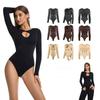 Nahtloser Damen-Bodysuit mit langen Ärmeln, formend, Bauchkontrolle, Schlankmacher, Unterwäsche