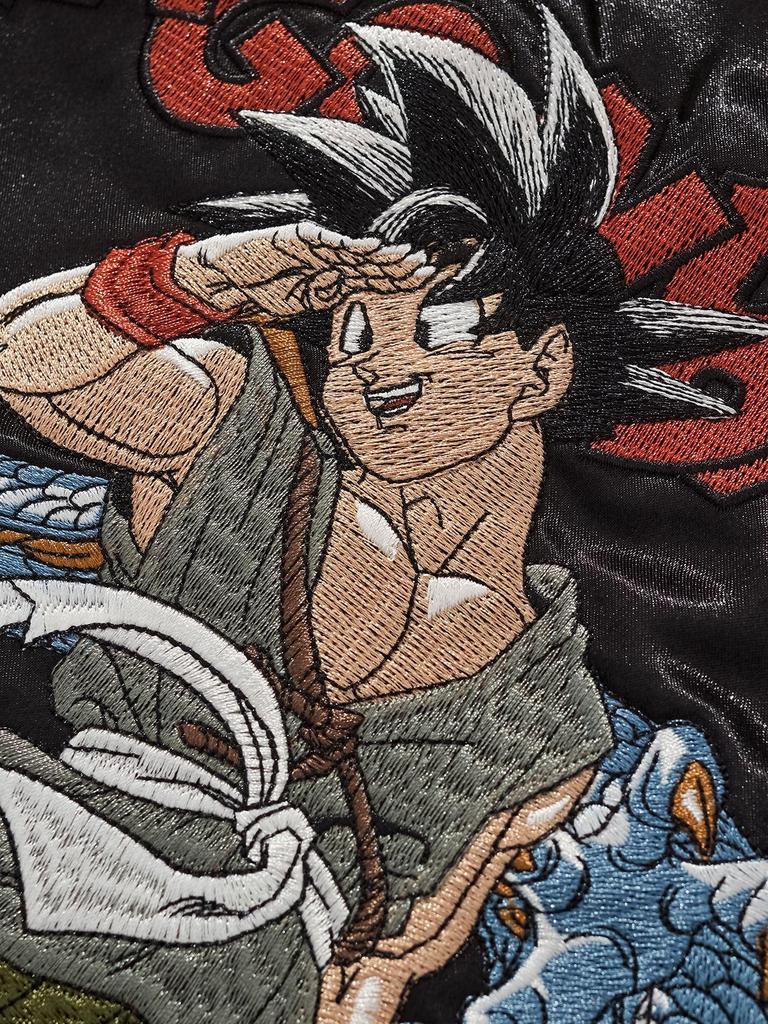 Huaxia Junpin Men's Dragon Ball Embroidered Baseball Jacket - Chinese Style Casual Outerwear A054