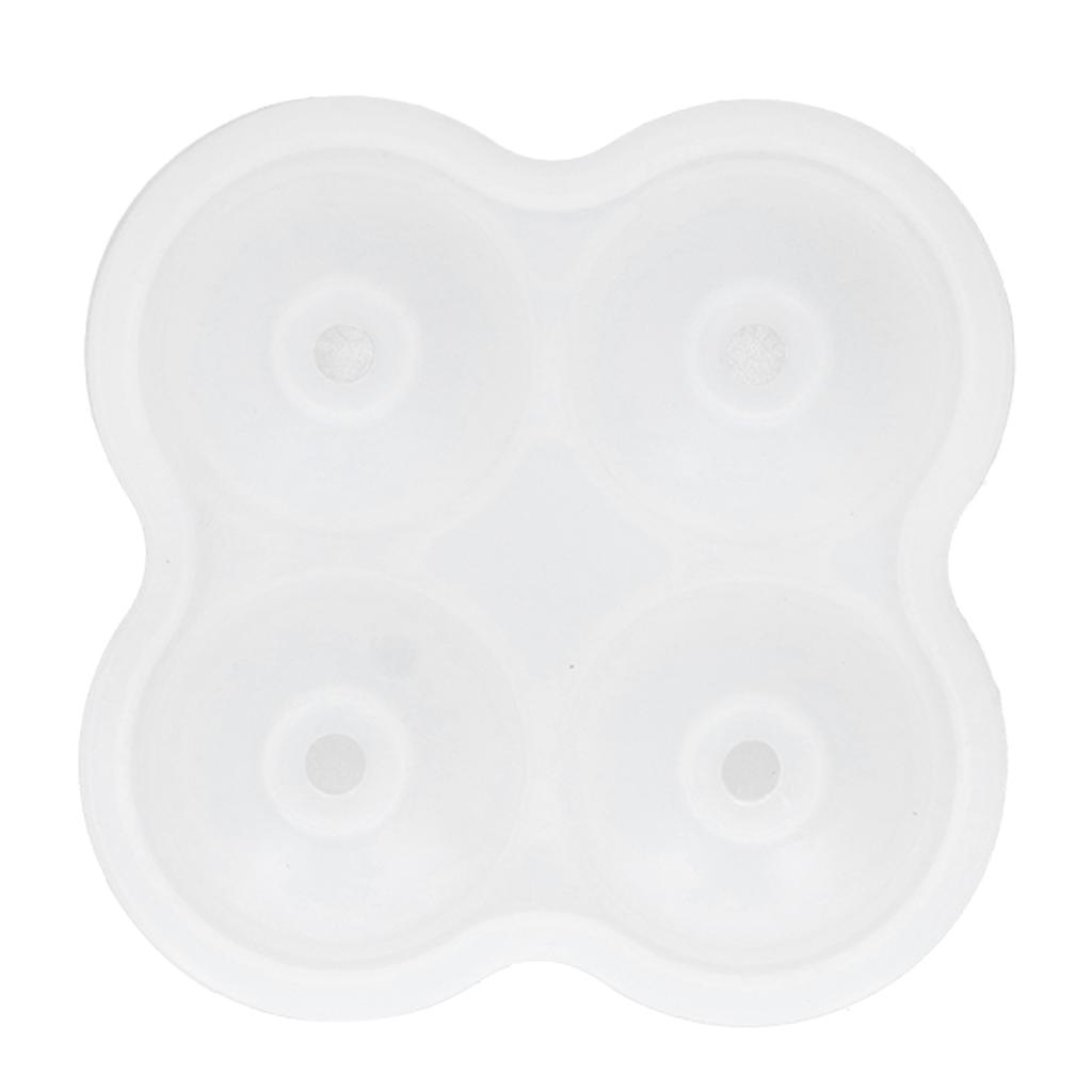 4‑Grid Round Shape Mold Food Grade Silicone Ice Cream Mould for Kitchen Utensils