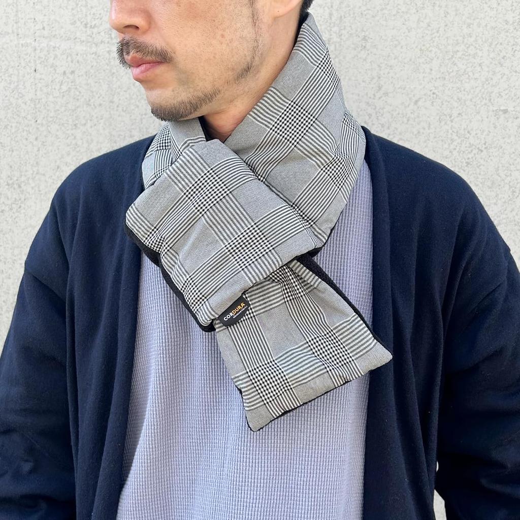 Fular Scurt Basic Ench Carouri Cordura Fular Puf Cordura Carouri Țesătură Japoneză Protecție la Frig Mărime Universală Tartan Bărbați Femei